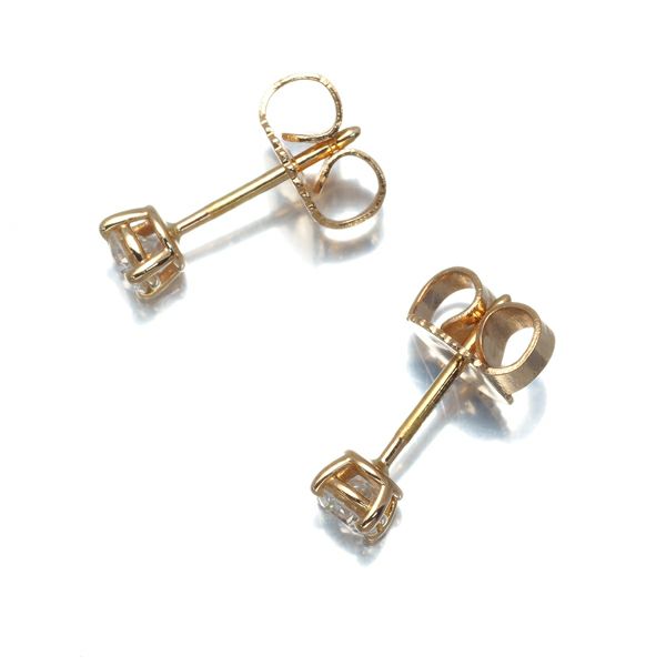 ティファニー ピアス ダイヤ 0.11ct/0.11ct程 ソリティア K18PG 