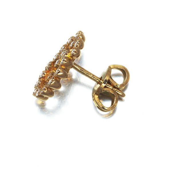 グッチ ピアス ダイヤ ダブルG 片耳 K18YG 