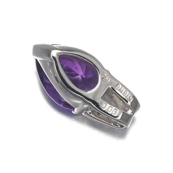 タサキ ペンダントトップ アメジスト ダイヤ 0.06ct   K18WG 