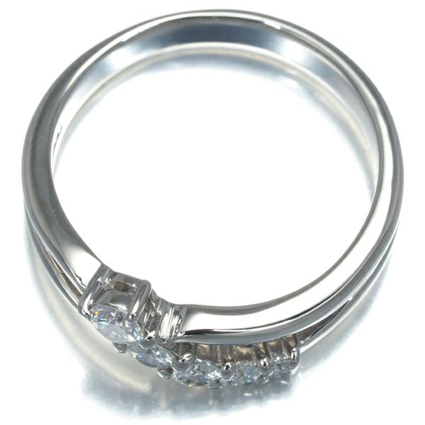 ダイヤ 0.38ct ウェーブ  リング Pt900 