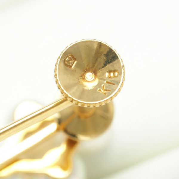 ミキモト イヤリング パール アコヤ真珠 3.5-7.0mm ダイヤ   K18YG 