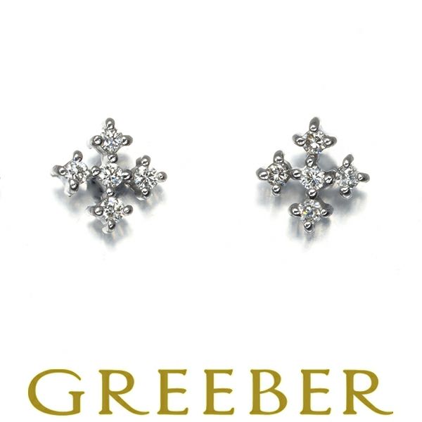 ミキモトペルリータ ピアス ダイヤ 0.02ct/0.02ct  クロス K18WG 
