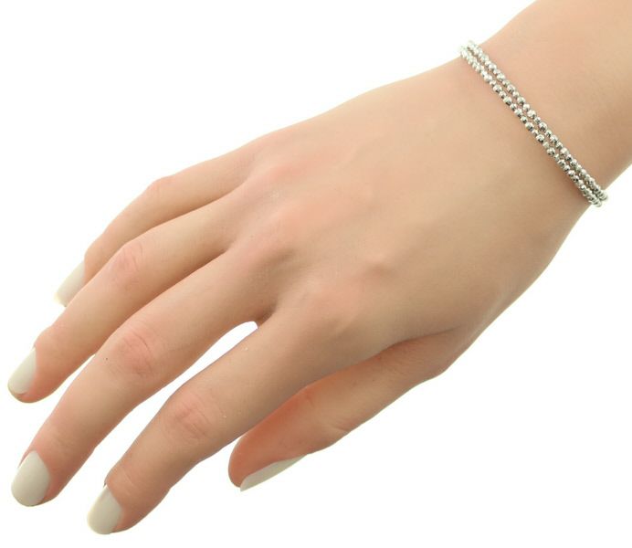 カットボール フリーサイズ  ブレスレット K18WG/ワイヤー