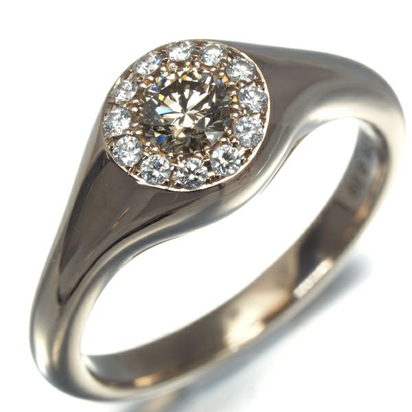 カシケイ リング ダイヤ 0.25ct/0.09ct モア 12号 K18BG 