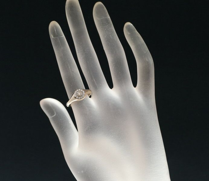 カシケイ リング ダイヤ 0.25ct/0.09ct モア 12号 K18BG 