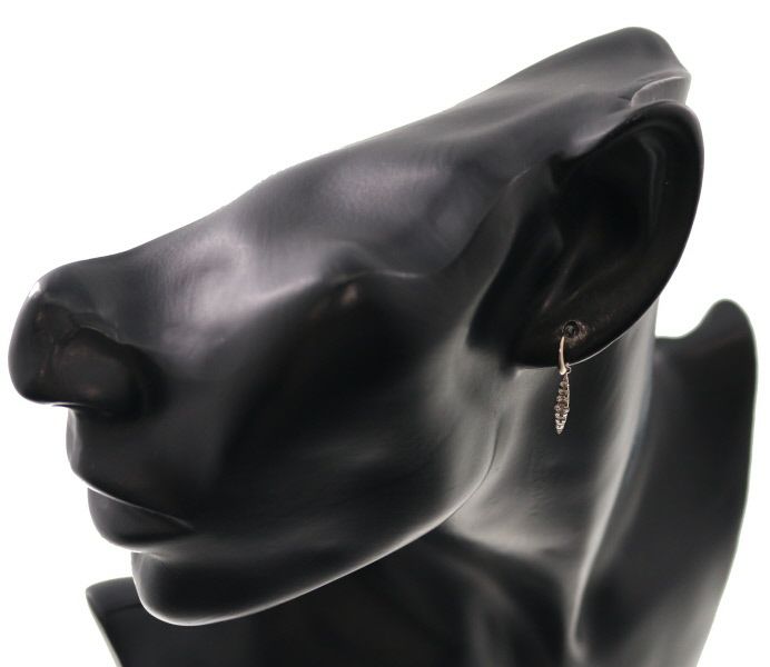 カシケイ ピアス ブラウンダイヤ 0.48ct ネイキッド フック K18BG 