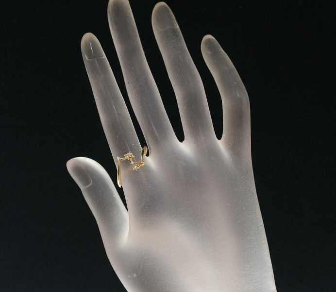 スタージュエリー リング ダイヤ 0.03ct  星座 17号 K18YG 