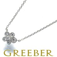 ポンテヴェキオ ネックレス ダイヤ 0.11ct  フラワー K18WG 