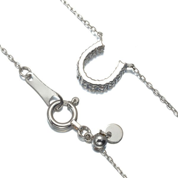 ダイヤ 0.11ct  ホースシュー ネックレス Pt900/Pt850 