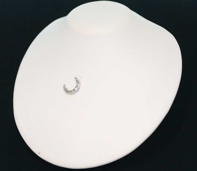 ブラウンダイヤ ムーン  ペンダントトップ K18WG 