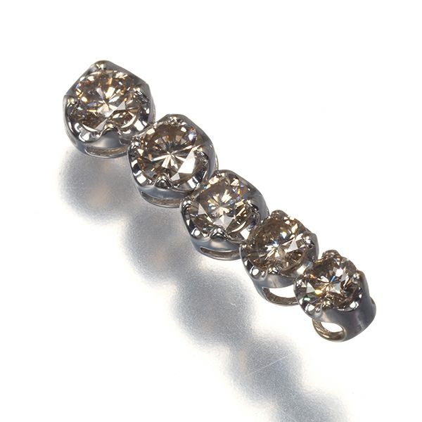 ブラウンダイヤ 1.00ct 5P  ペンダントトップ K18WG 