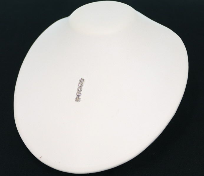 ブラウンダイヤ 1.00ct 5P  ペンダントトップ K18WG 