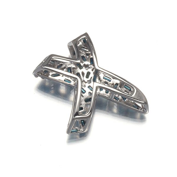 ブルーダイヤ 0.30ct   ペンダントトップ K18WG