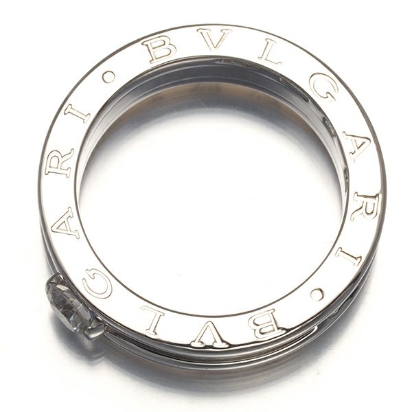 ブルガリ リング ダイヤ 0.34ct ビーゼロワン B-ZERO1 54号 K18WG 鑑定書