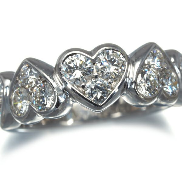 ダミアーニ リング ダイヤ 1.1ct  ハート 10号 K18WG 