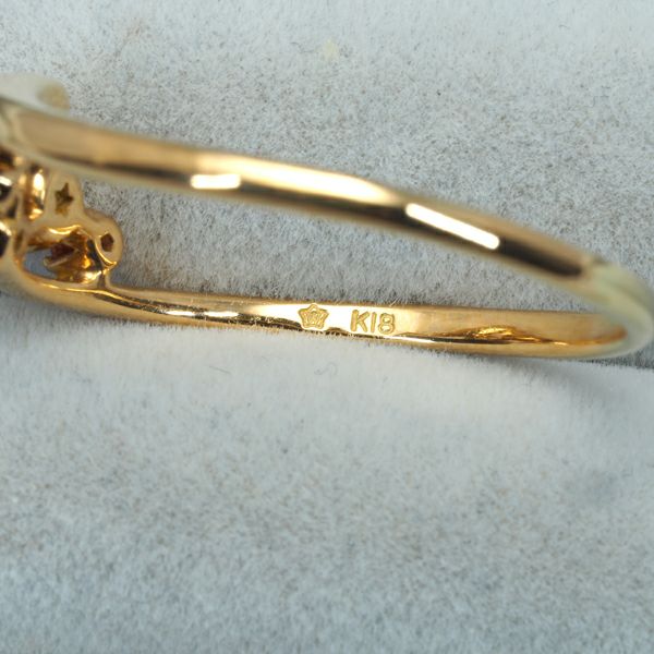 フェスタリア リング ダイヤ 0.152ct サファイア  Wish upon a star 19号 K18YG 