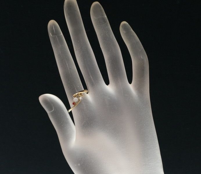 フェスタリア リング ダイヤ 0.152ct サファイア  Wish upon a star 19号 K18YG 