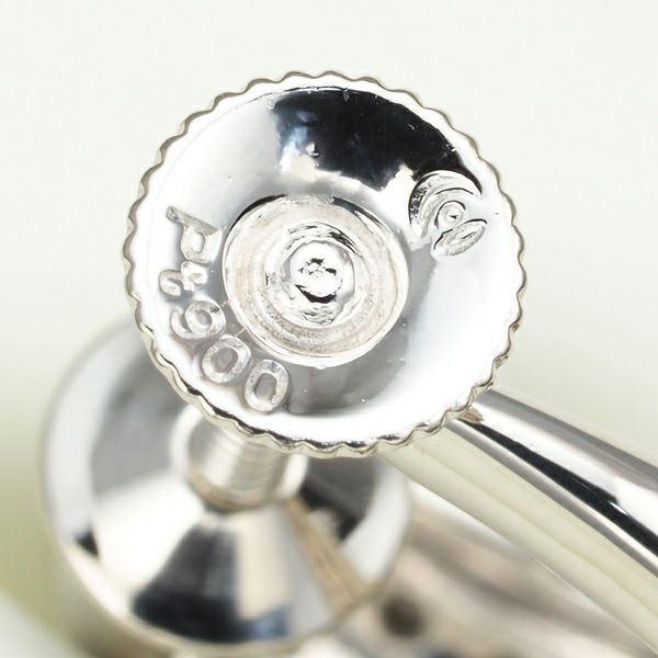 タサキ イヤリング ダイヤ 0.19ct/0.19ct パヴェ フープ Pt900 