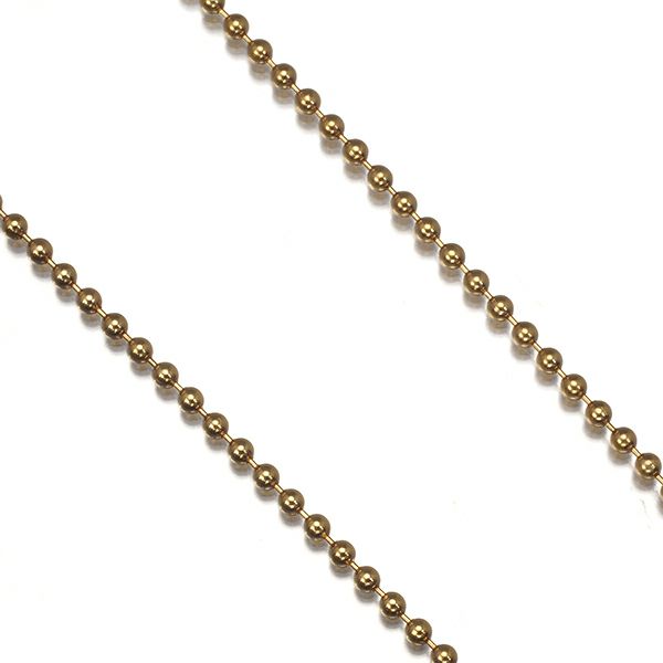 ボール チェーンネックレス 50cm K18YG 