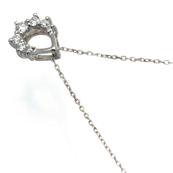 ダイヤ 0.08ct ティアドロップ  ネックレス Pt900/Pt850 