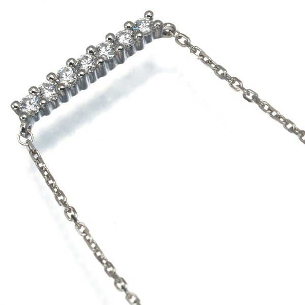 ダイヤ 0.22ct 7P ネックレス Pt950/Pt850 