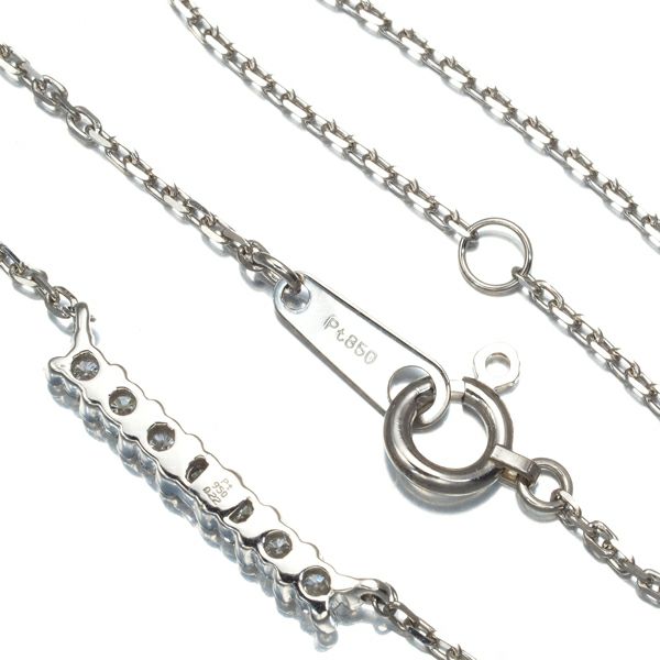 ダイヤ 0.22ct 7P ネックレス Pt950/Pt850 