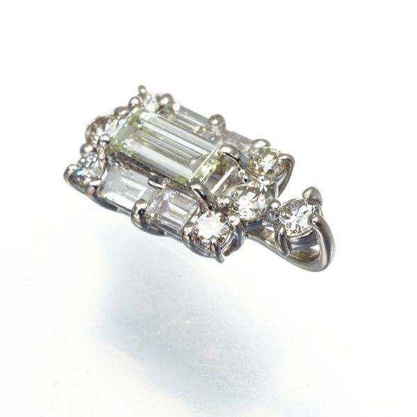 ダイヤ 0.35ct 2種カット  ペンダントトップ Pt900 