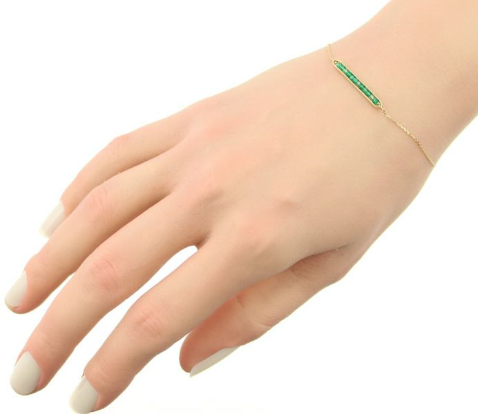 アガット ブレスレット カルセドニー   K10YG 