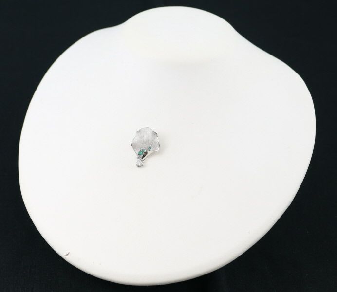 田村俊一 ペンダントトップ パライバトルマリン ダイヤ 0.27ct 艶消し K18WG 