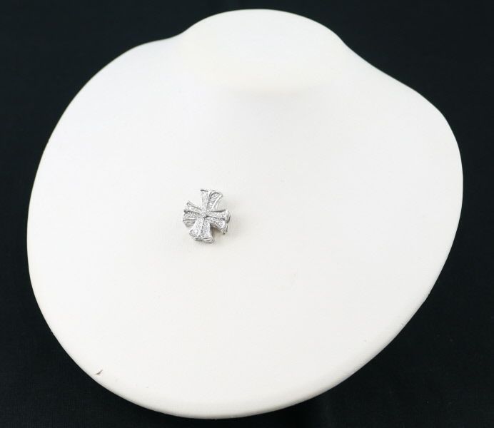 ゆきざき ペンダントトップ ダイヤ 0.50ct ダブルトップ クロス K18WG 