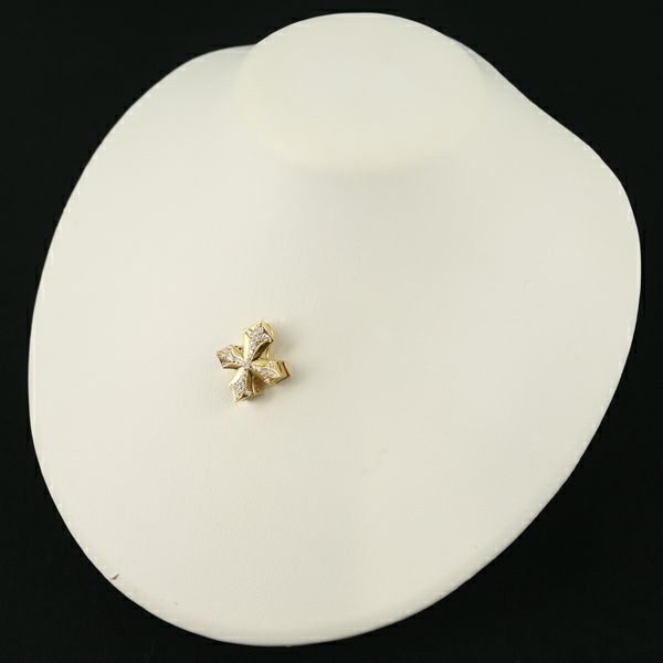 ゆきざき ペンダントトップ ダイヤ 0.56ct ダブルトップ クロス K18YG 