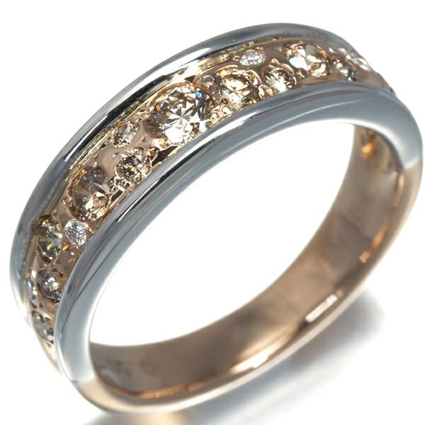 カシケイ リング ダイヤ 0.50ct メランジェ 13.5号 K18PG/WG 