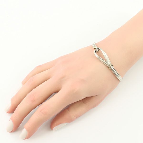 ティファニー ブレスレット   フック 艶消し バングル シルバー925/K14YG 