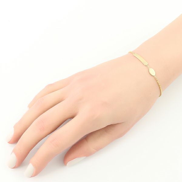カルティエ ブレスレット   2C ロゴ ID プレート K18YG 