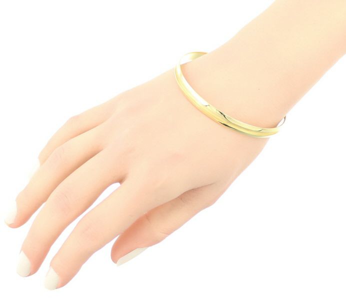 ティファニー ブレスレット  グルーブド バングル K18YG 