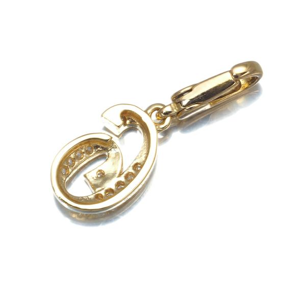 ゆきざき ペンダントトップ ダイヤ 0.04ct ノンブルプティ ナンバー No.6　チャーム K18YG 