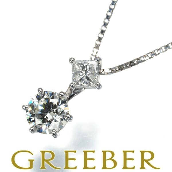 タサキ ネックレス ダイヤ 0.60ct/0.22ct   K18WG 