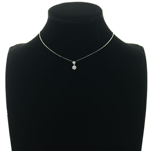 タサキ ネックレス ダイヤ 0.60ct/0.22ct   K18WG 