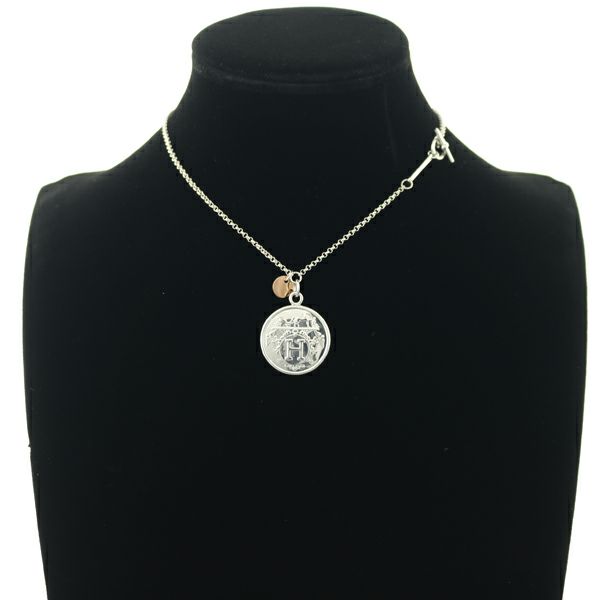 エルメス ネックレス  エクスリブリス MM  シルバー925/K18PG 