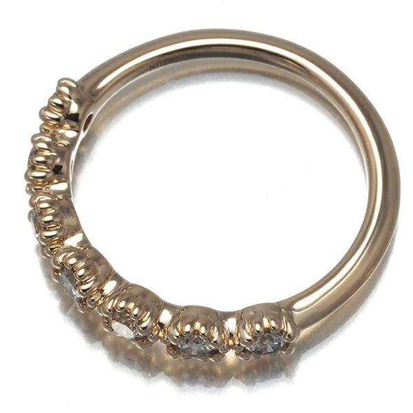 カシケイ リング ダイヤ 0.35ct ミル 11号 K18BG 