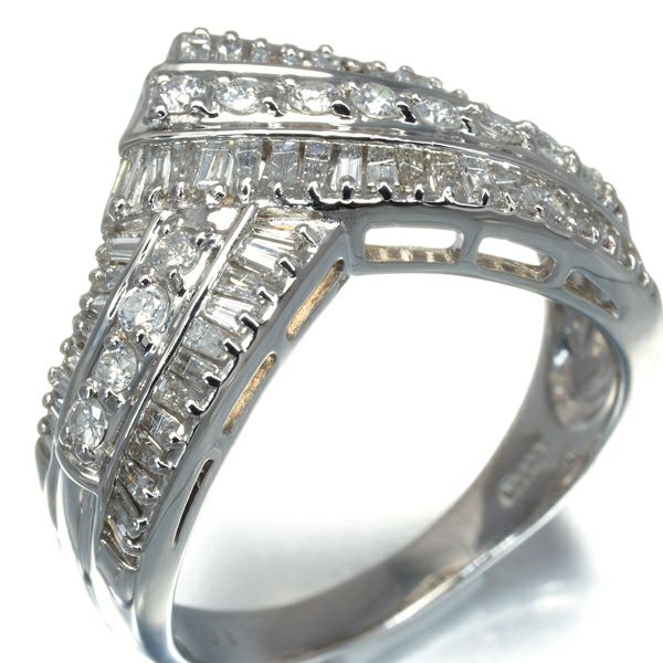 ダイヤ 1.04ct 2種カット  リング Pt900 