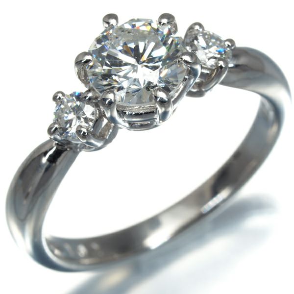 タサキ リング ダイヤ 1.02ct H I1 GD/0.22ct  13号 Pt900 鑑定書