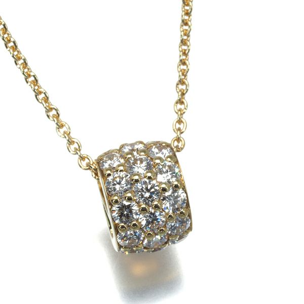 ミキモト ネックレス ダイヤ 0.72ct  パヴェ K18YG 