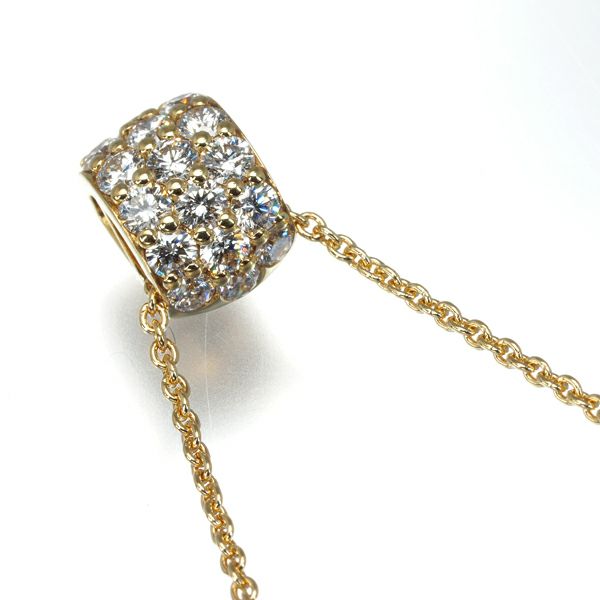 ミキモト ネックレス ダイヤ 0.72ct  パヴェ K18YG 