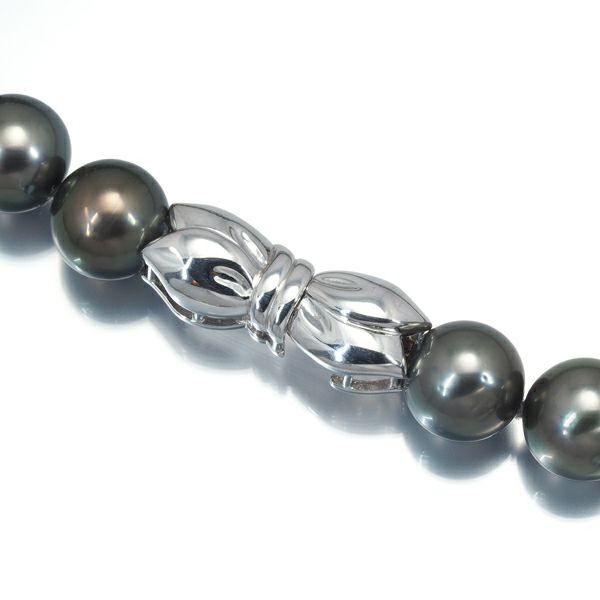 ミキモト ネックレス ブラックパール 黒蝶真珠 9.0-9.5mm   K18WG 