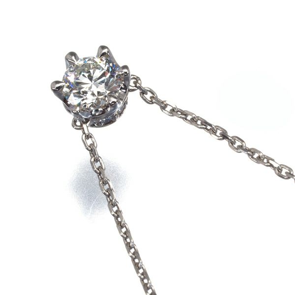 4℃ ネックレス ダイヤ 0.406ct  一粒 Pt850 