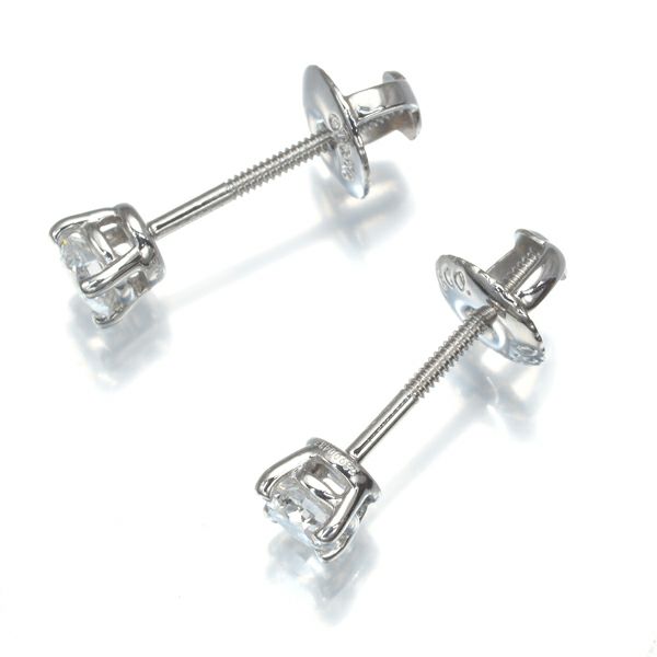 ティファニー ピアス ダイヤ 0.15ct/0.15ct程 ソリティア  Pt950 