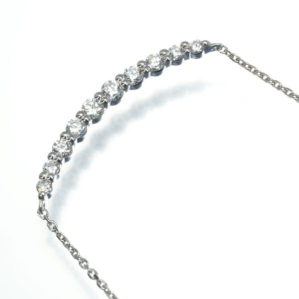 スタージュエリー ネックレス ダイヤ 0.23ct  グラデーションライン Pt950 