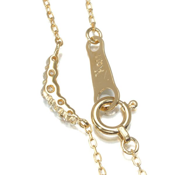 ヴァンドーム ネックレス ダイヤ 0.11ct   K18YG 