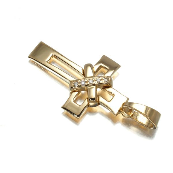 シンパシーオブソウル ペンダントトップ ダイヤ 0.02ct  クロス K18YG 